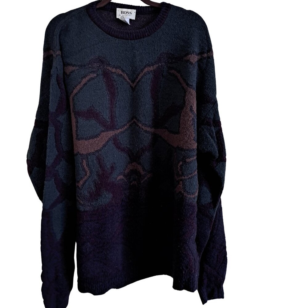 Vintage Hugo Boss Lambswool Crewneck Sweater L